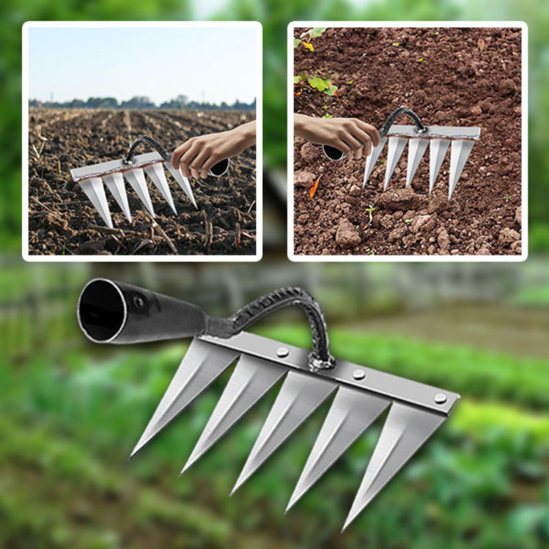 GardenRake Krallenrechen im Einsatz auf Acker und im Beet