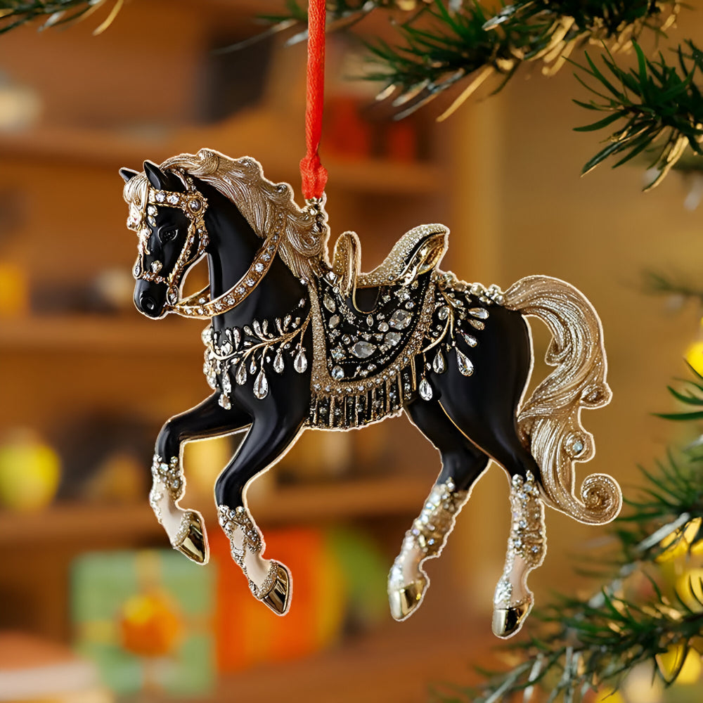 Pferd-Christbaumschmuck aus Acryl – Handgefertigt