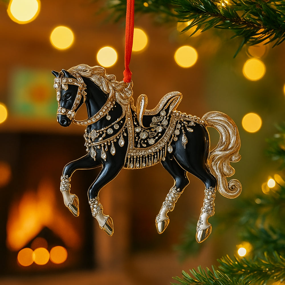 Pferd-Christbaumschmuck aus Acryl – Handgefertigt