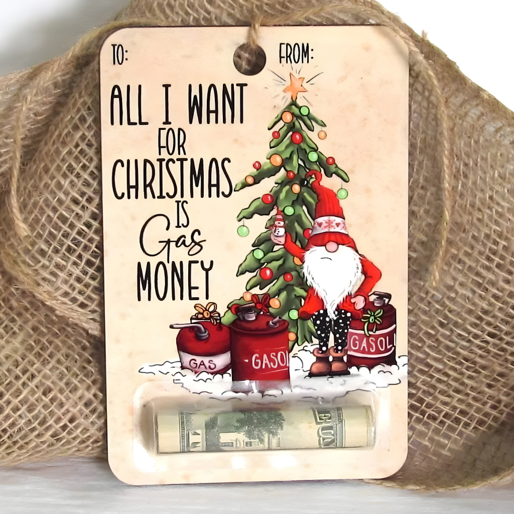 Geldgeschenk Halter Holz – Weihnachtskarte handgefertigt