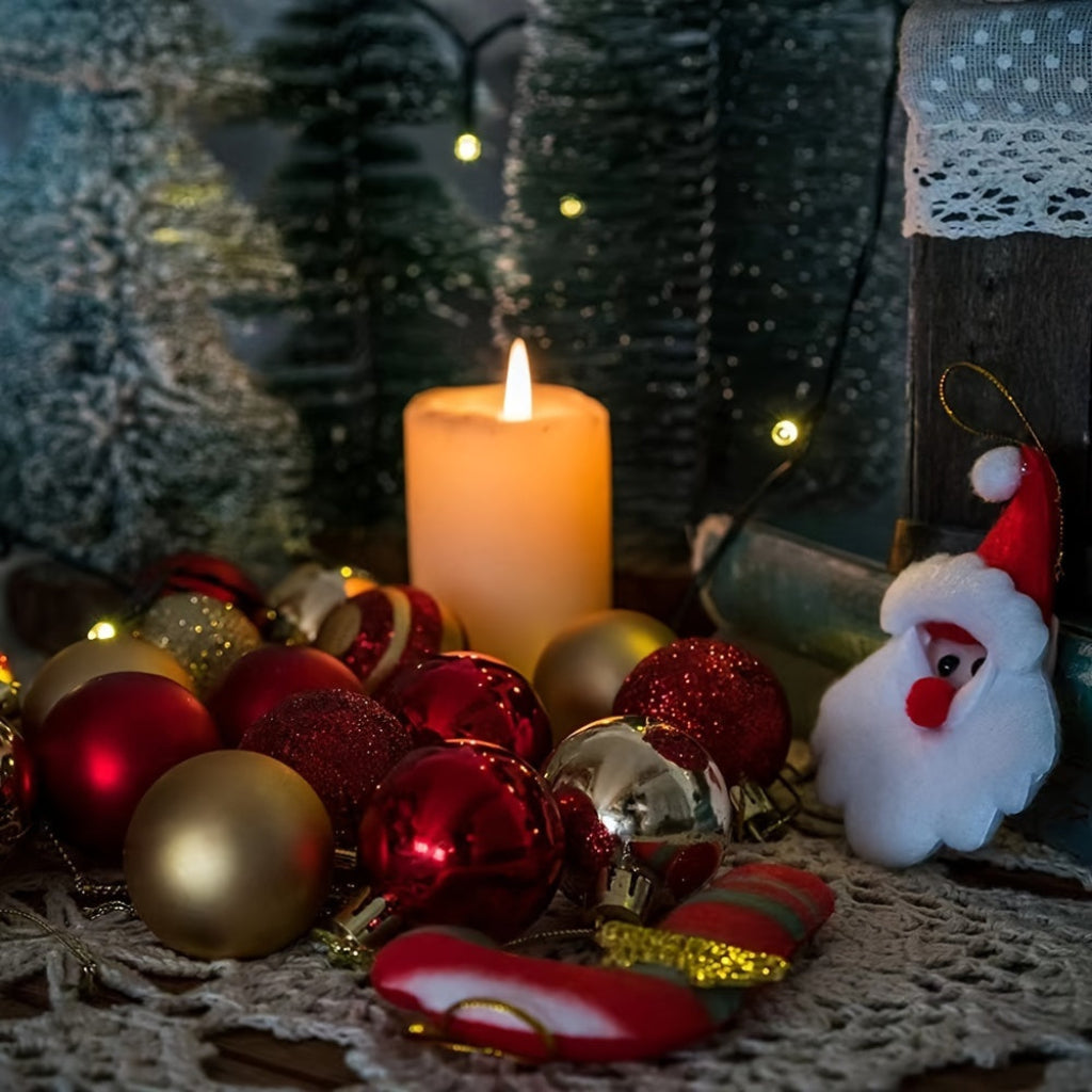 Weihnachtskugeln Kunststoff 50er Set – Baumschmuck bruchsicher
