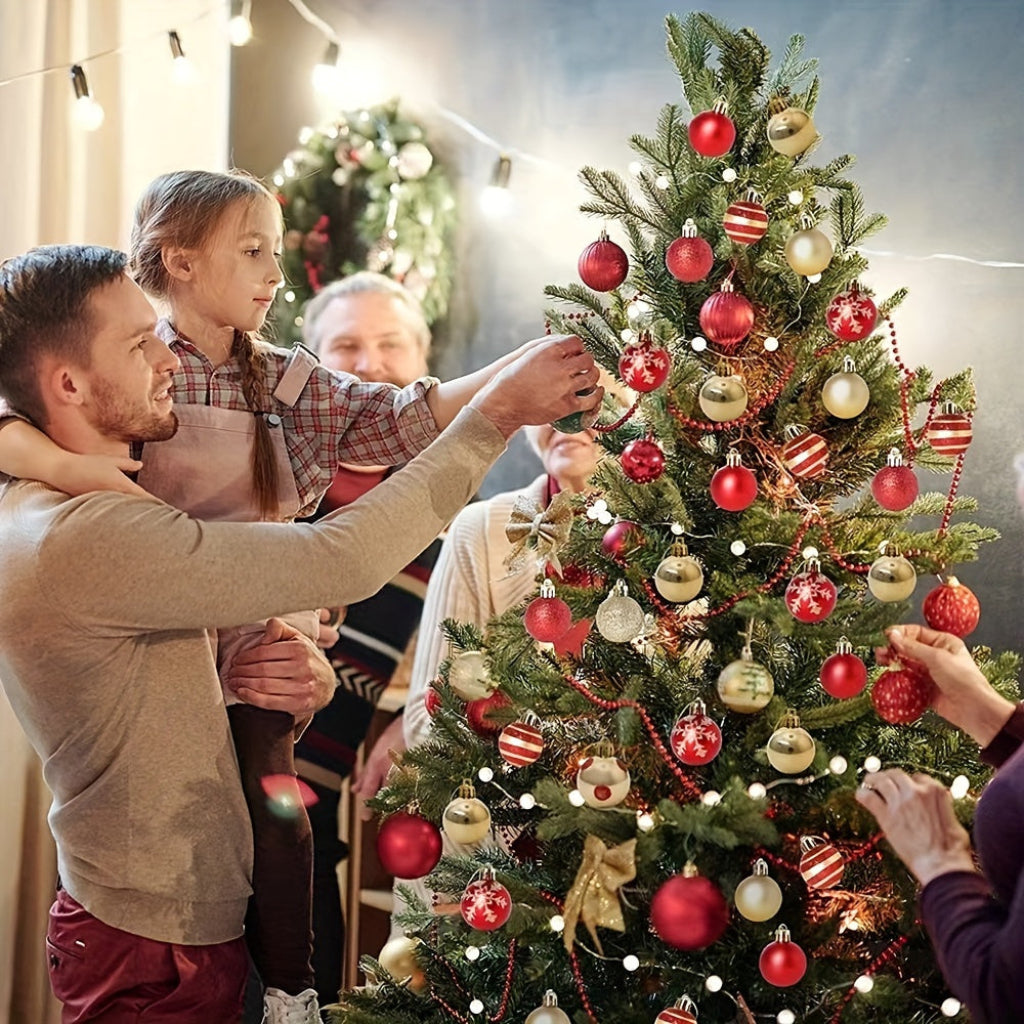 Weihnachtskugeln Kunststoff 50er Set – Baumschmuck bruchsicher