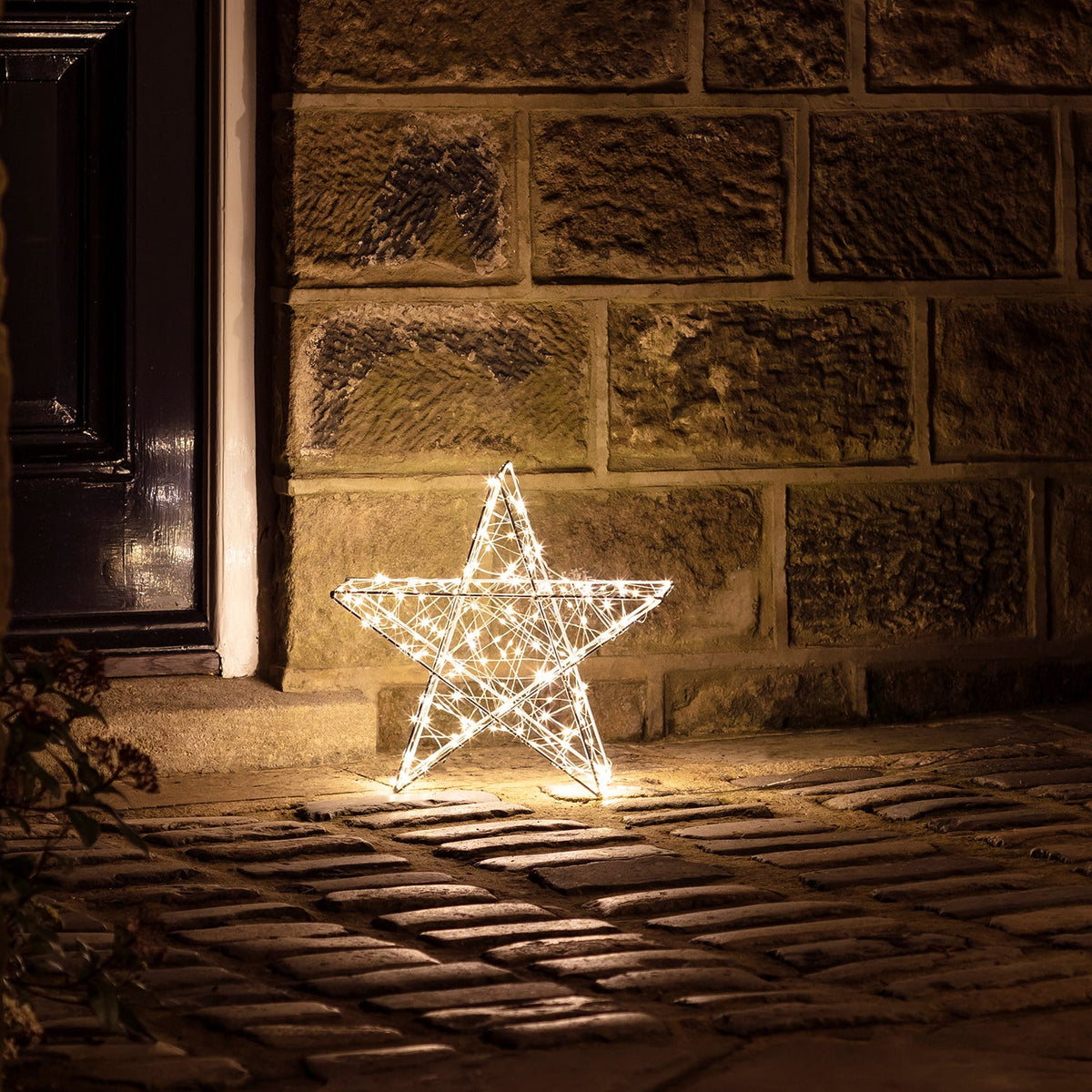 LED Stern 3D Weihnachtsdeko Außen – 35cm 8 Leuchtfunktionen