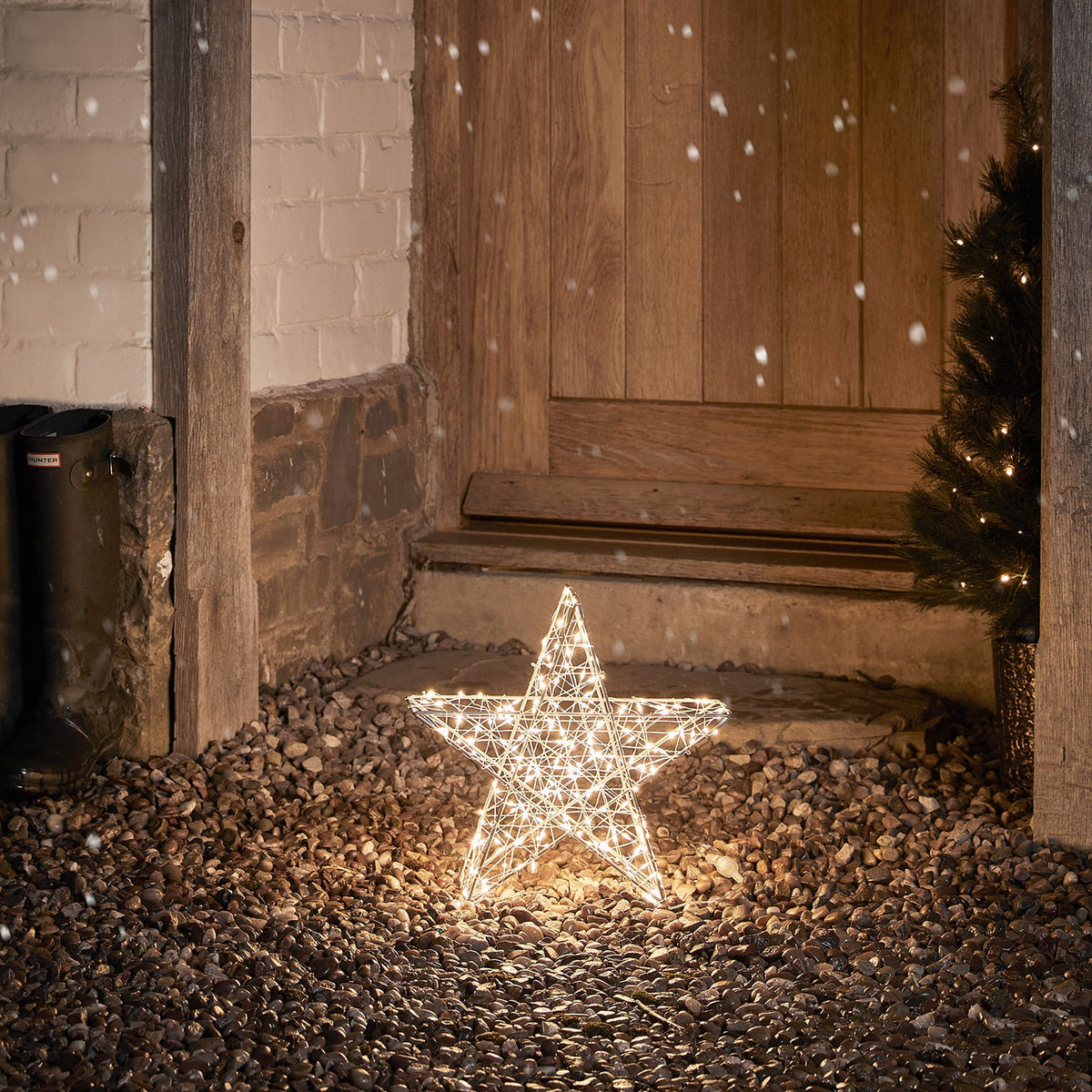 LED-Stern Bicolor Weihnachtsdeko – Außen 35 cm
