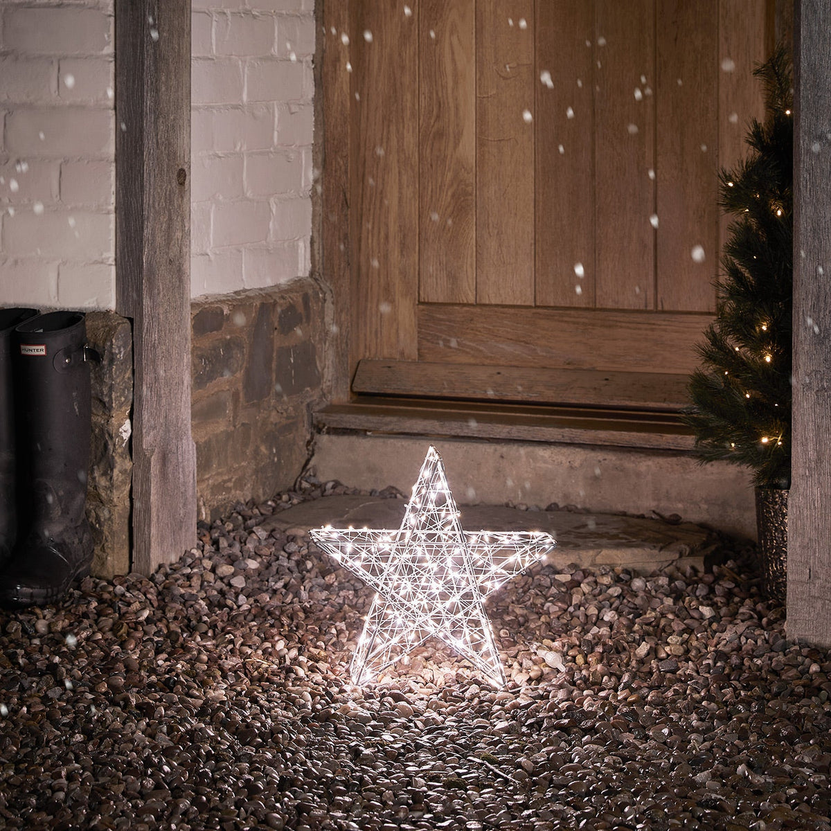 LED-Stern Bicolor Weihnachtsdeko – Außen 35 cm