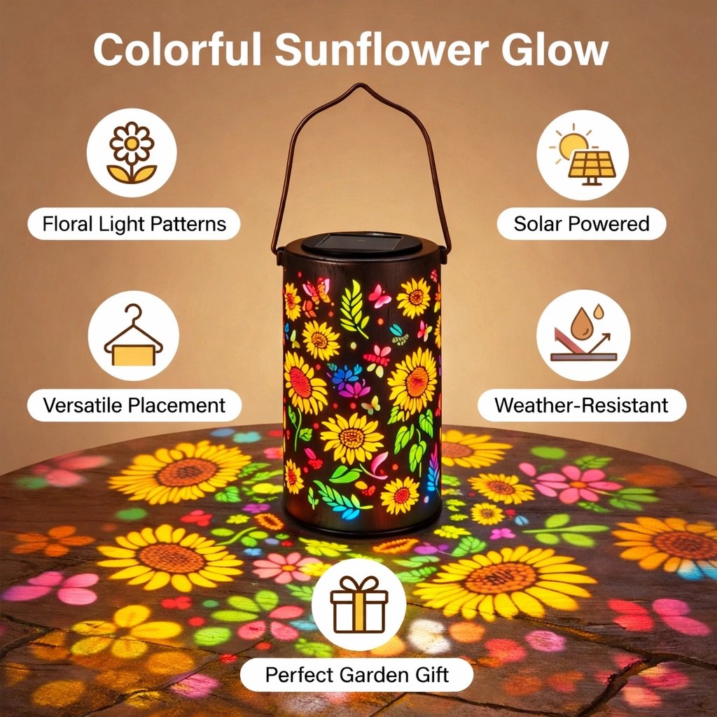 SunflowerLamp – Solar-Gartenleuchte mit Sonnenblumen-Design