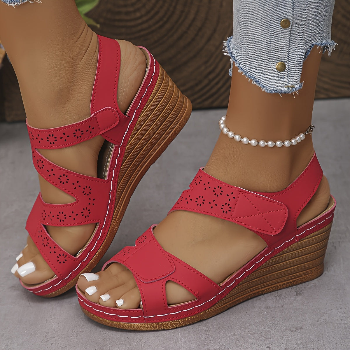 ComfySandals Keilsandalen Damen Ergonomisch, Verstellbarer Riemen
