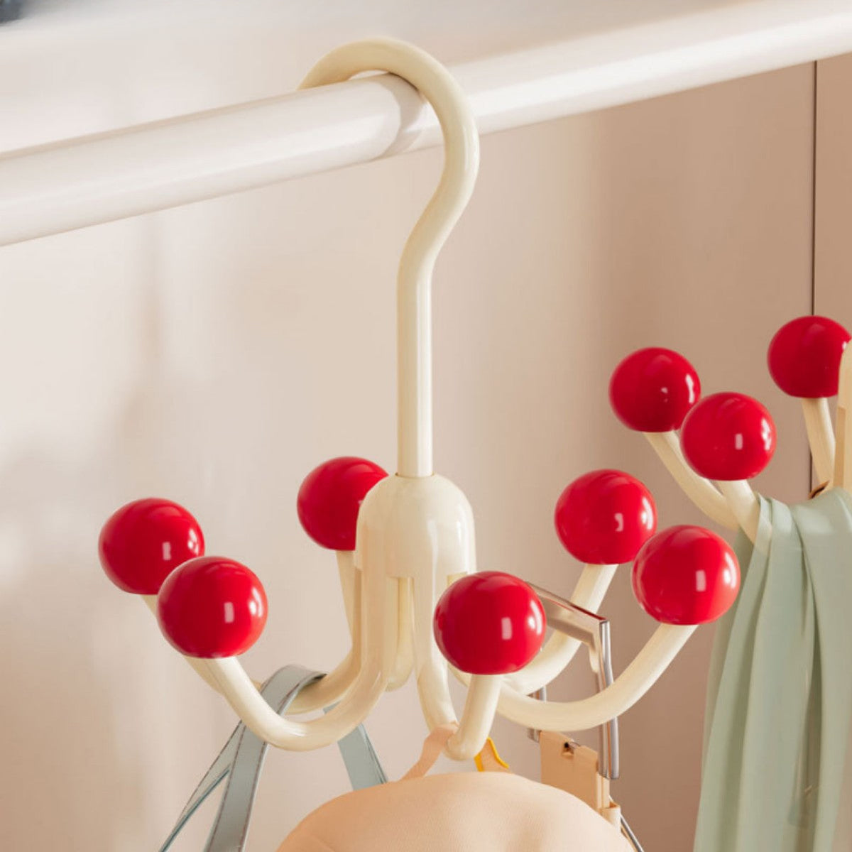 HangerHooks 360° Drehbarer Kleiderbügel Mit 6 Haken