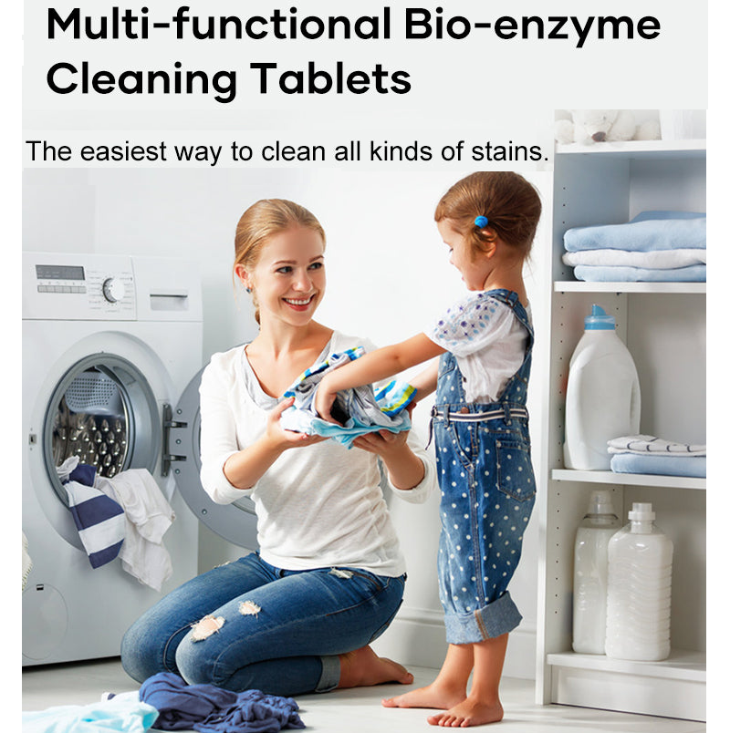 TotalClean Bio-Enzym Reinigungstabletten, Multi-Aktion Fleckenentferner