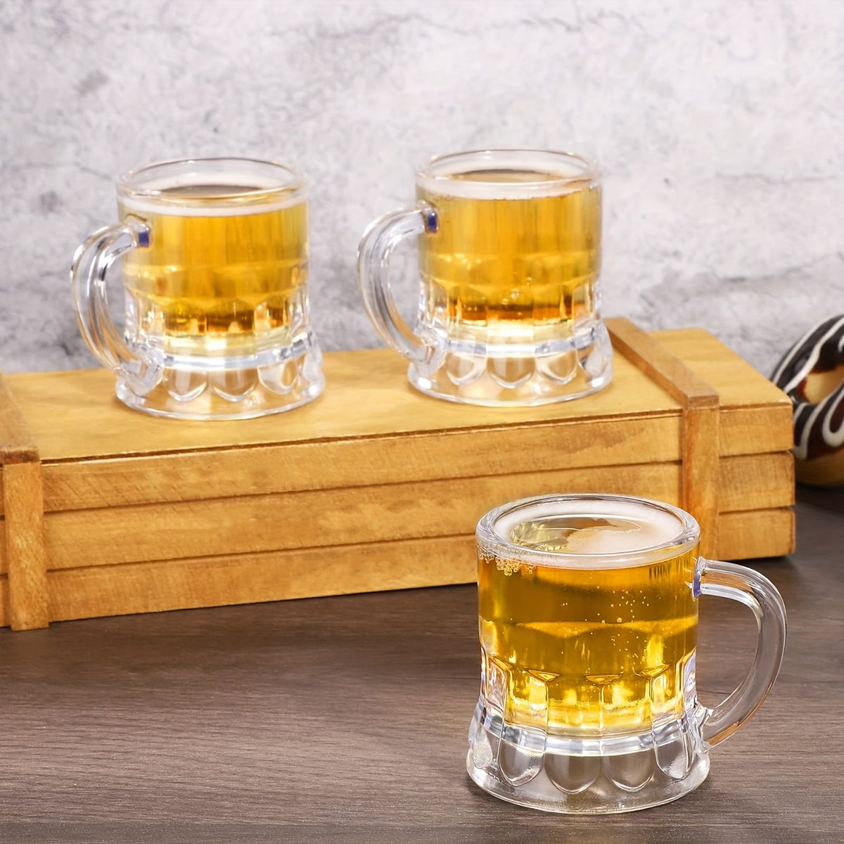 Mini Bierkrüge Oktoberfest Shotgläser, Klar Kunststoff 30er-Set