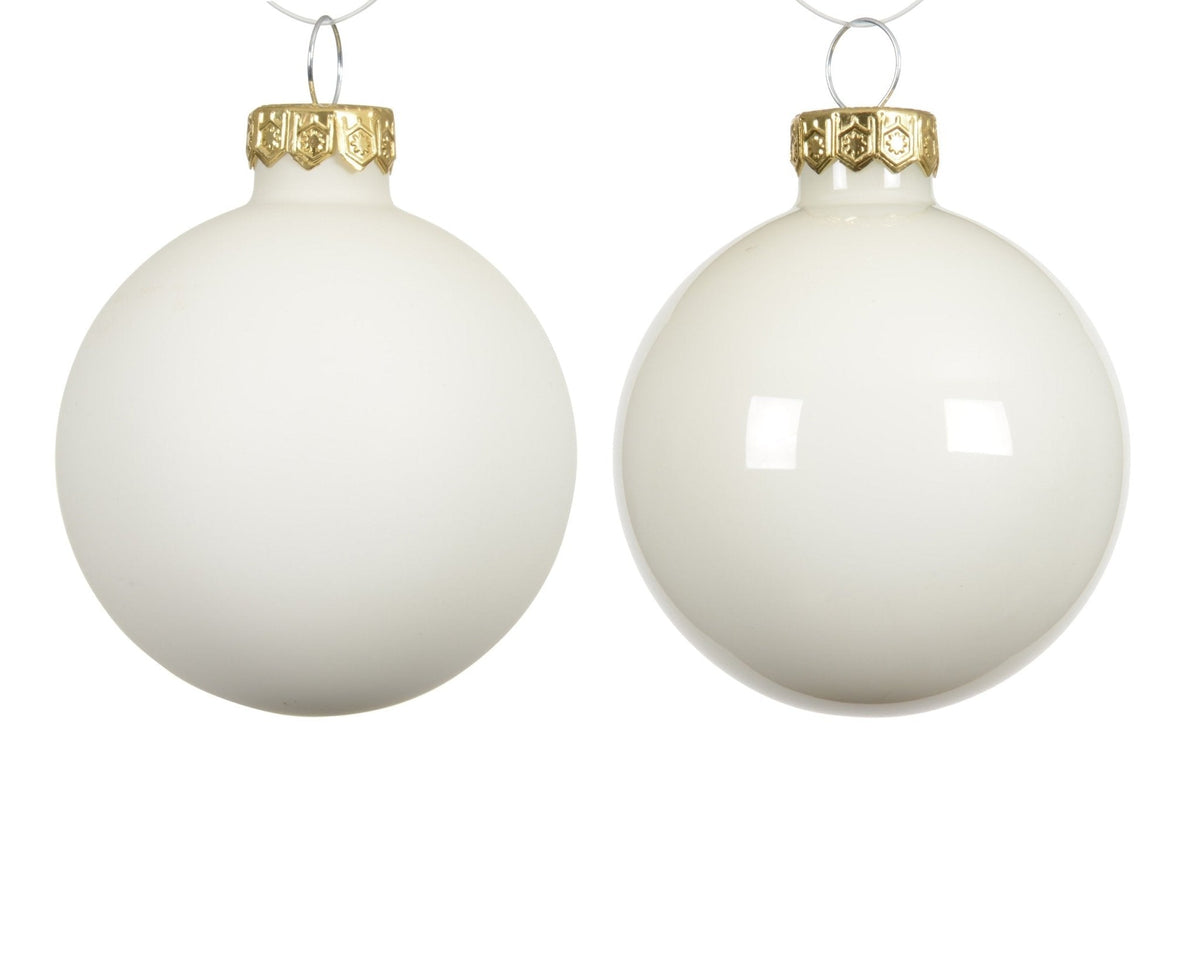 Weihnachtskugeln Wollweiß Sparset – 3 Größen