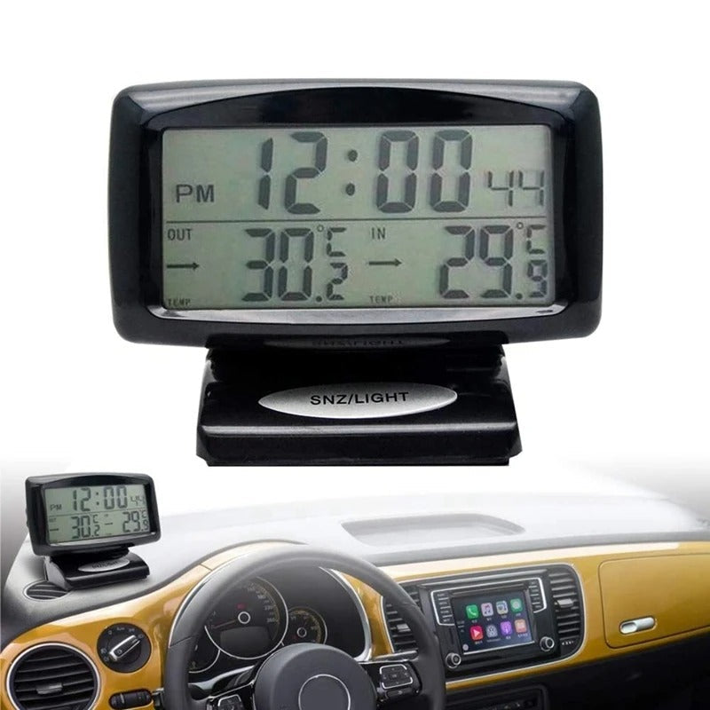 DualTemp Auto-Thermometer auf dem Armaturenbrett montiert