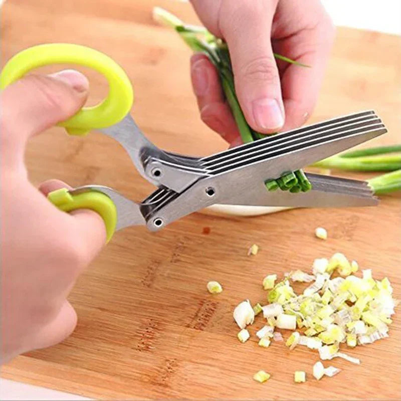 KitchenScissors 5-Klingen Küchenschere Für Kräuter Und Salat