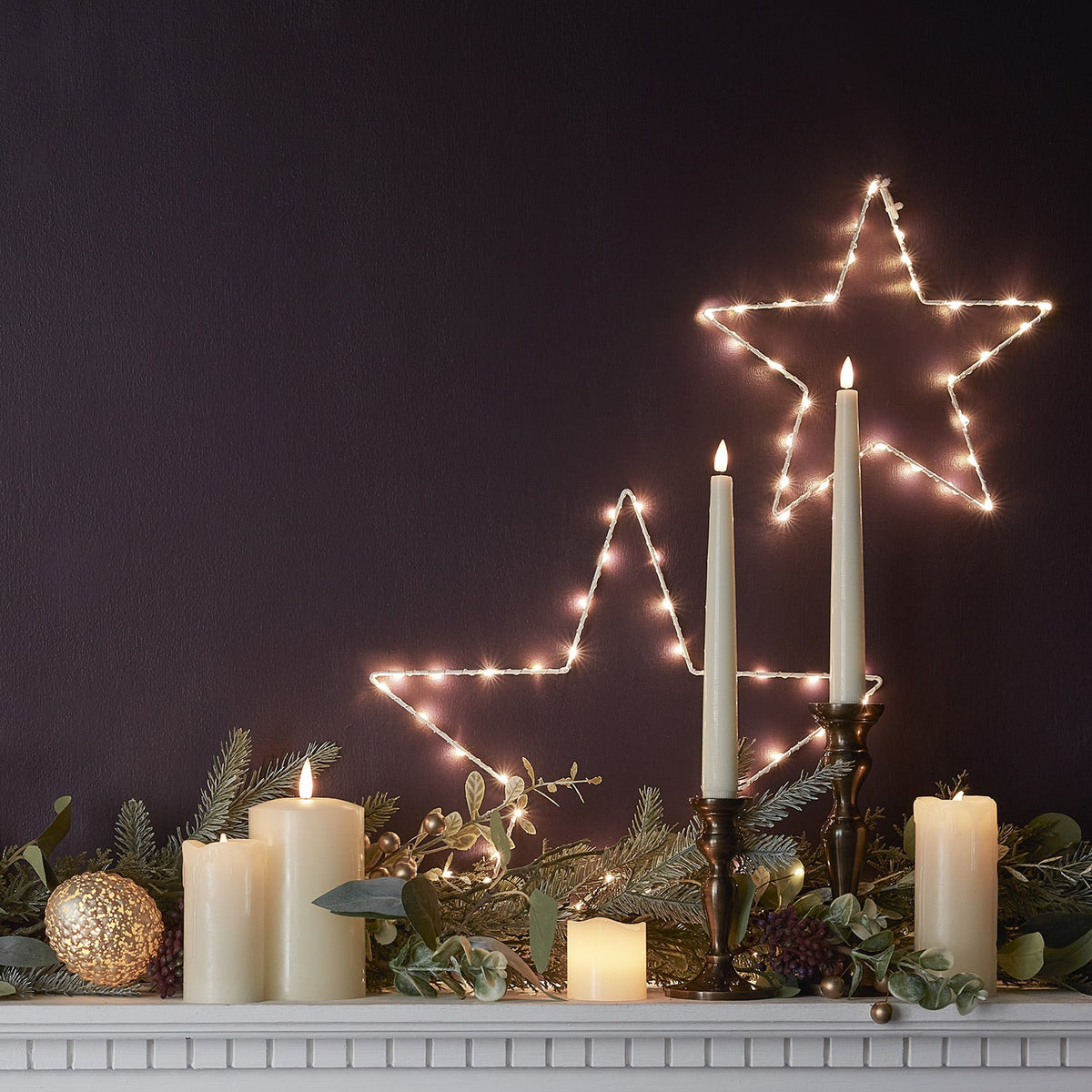 Osby LED-Leuchtsterne Bundle – 2er batteriebetrieben