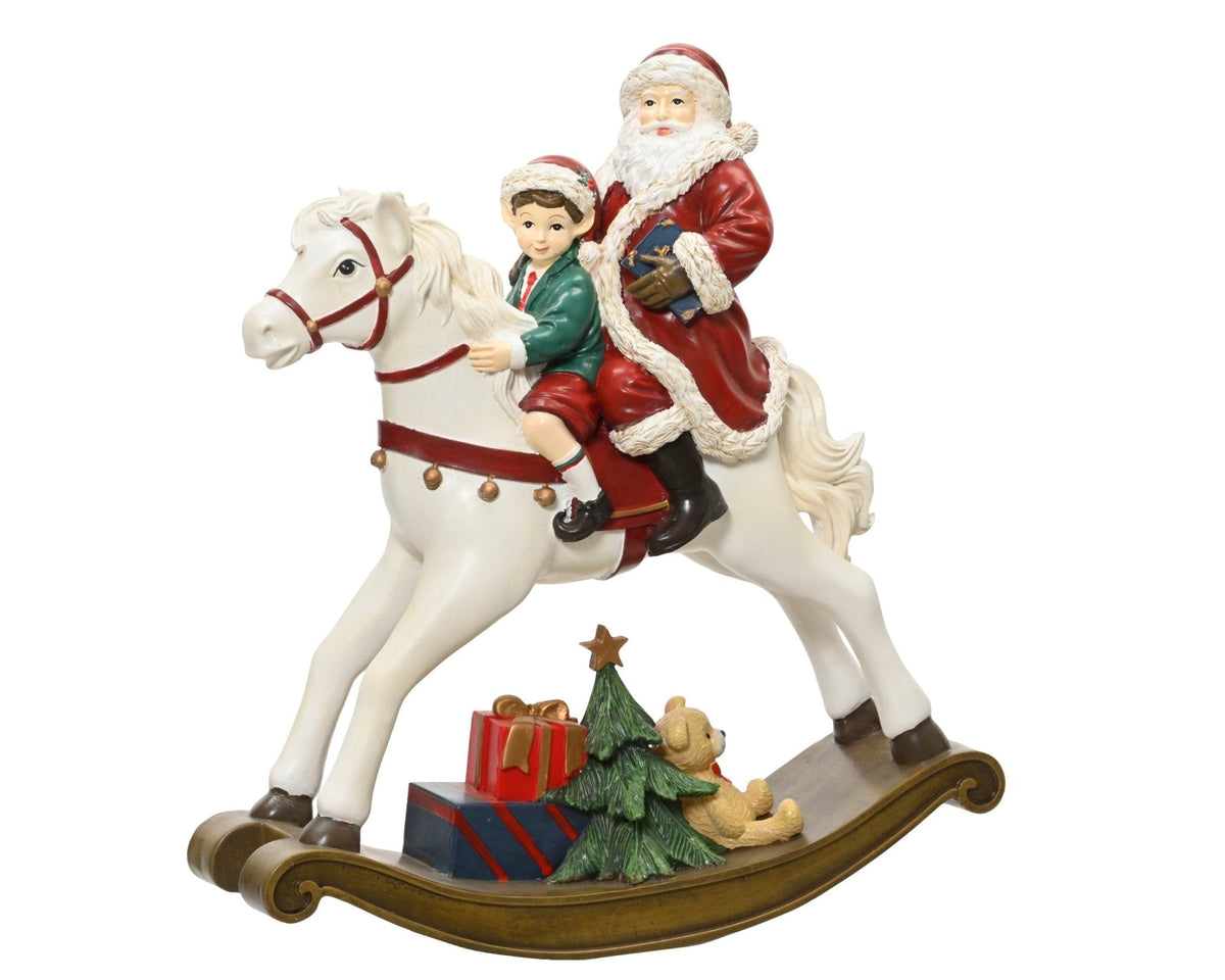 Dekofigur "Santas Christmas Ride" – Weihnachtsdeko 32,4 cm