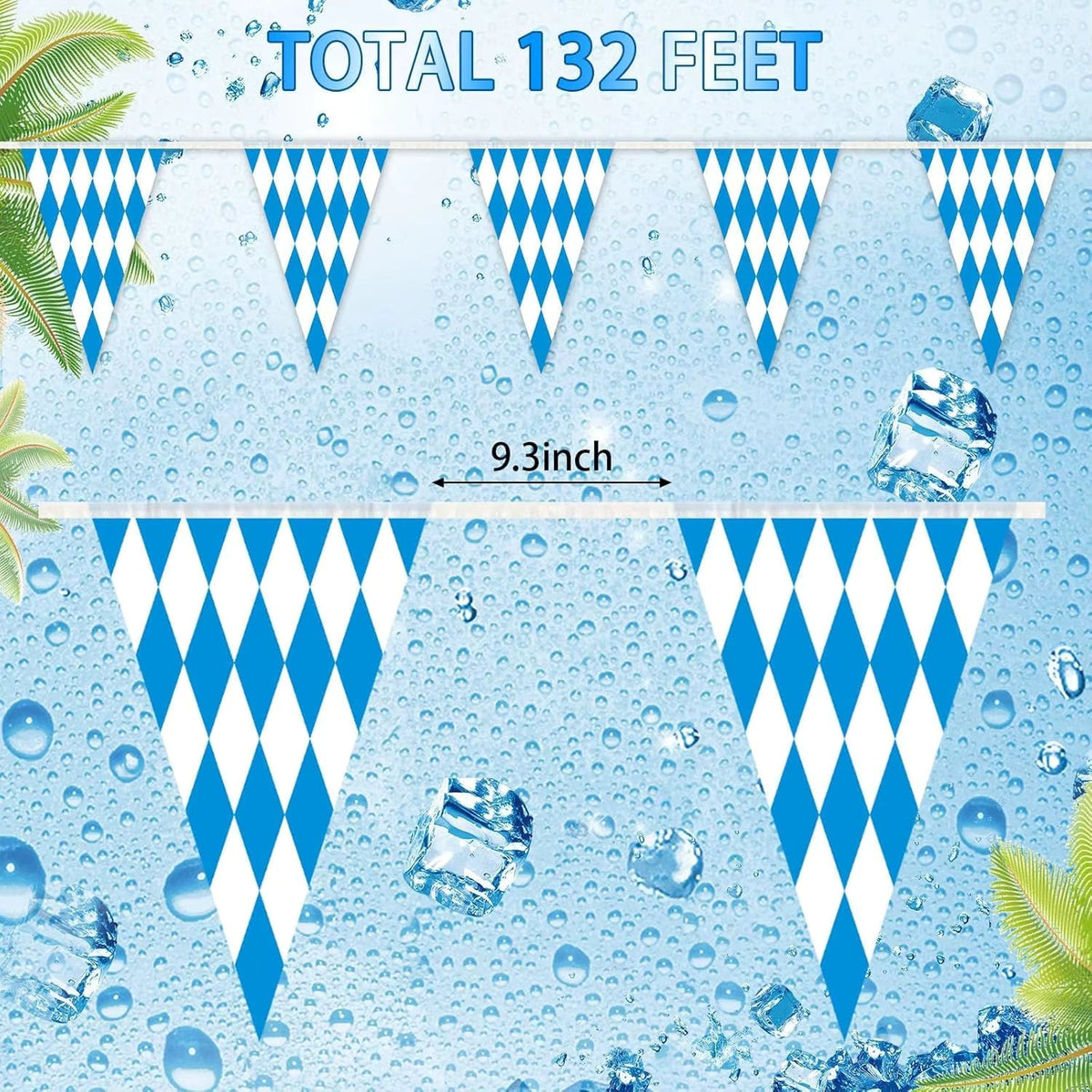 Oktoberfest Bunting 40m Waterproof, Bavarian Party Decoration Outdoor
