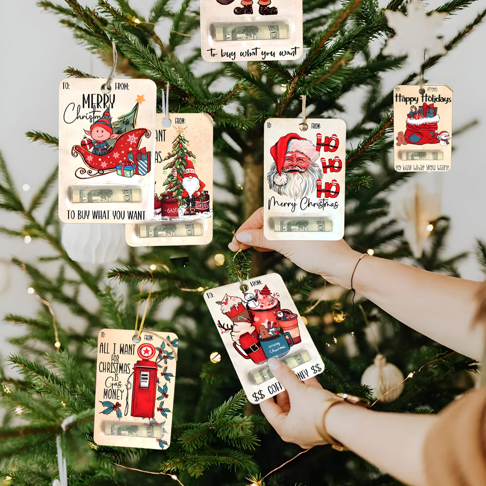Geldgeschenk Anhänger Holz – Weihnachtsdeko handgefertigt