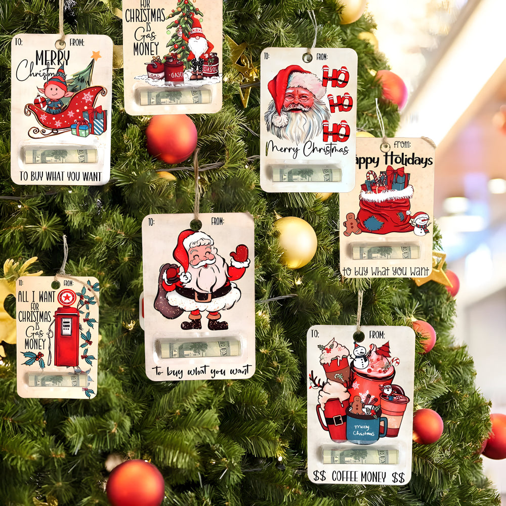 Geldgeschenk Anhänger Holz – Weihnachtsdeko handgefertigt