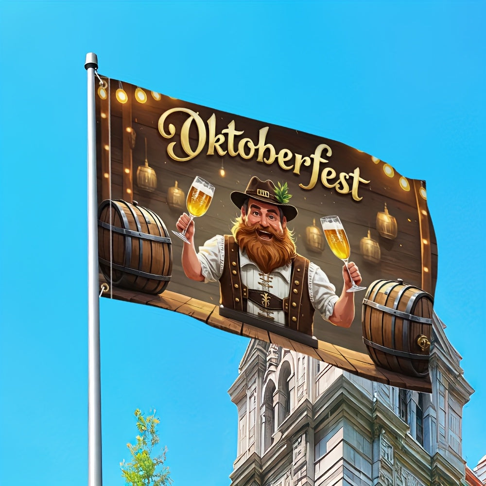Oktoberfest Gartenflagge Bierfest-Motiv, Wetterfeste Deko