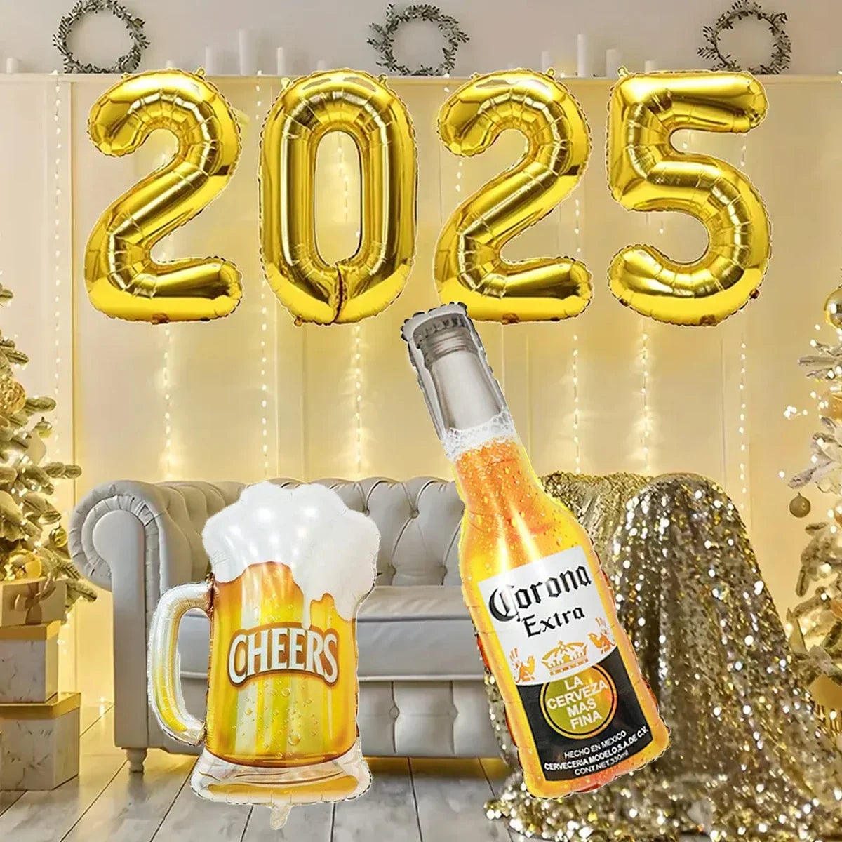 Oktoberfest Flaschenballons Bier & Whisky, Partydeko 4 Varianten