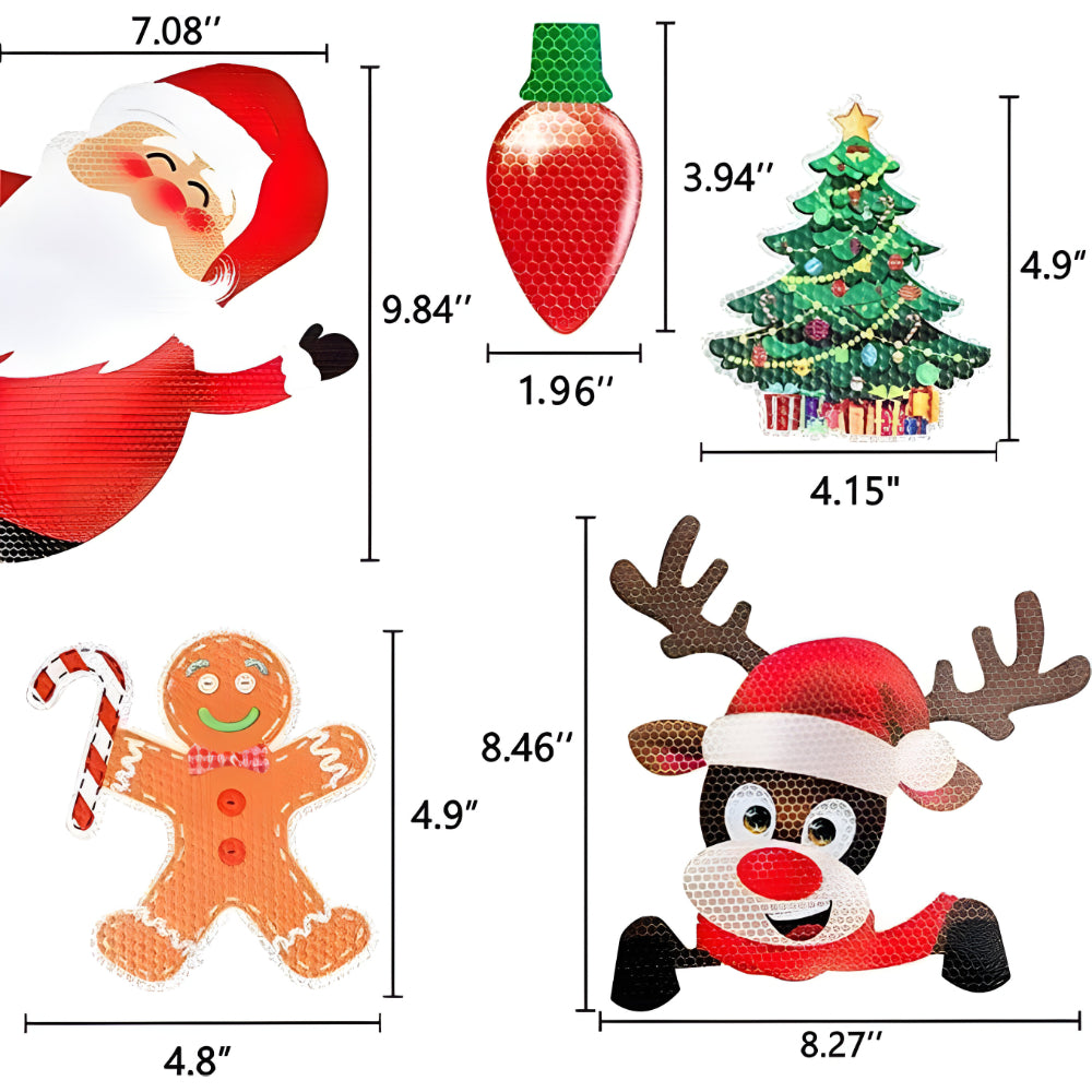 Magnetische Weihnachtsdeko Glühbirnen – Reflektierende Aufkleber
