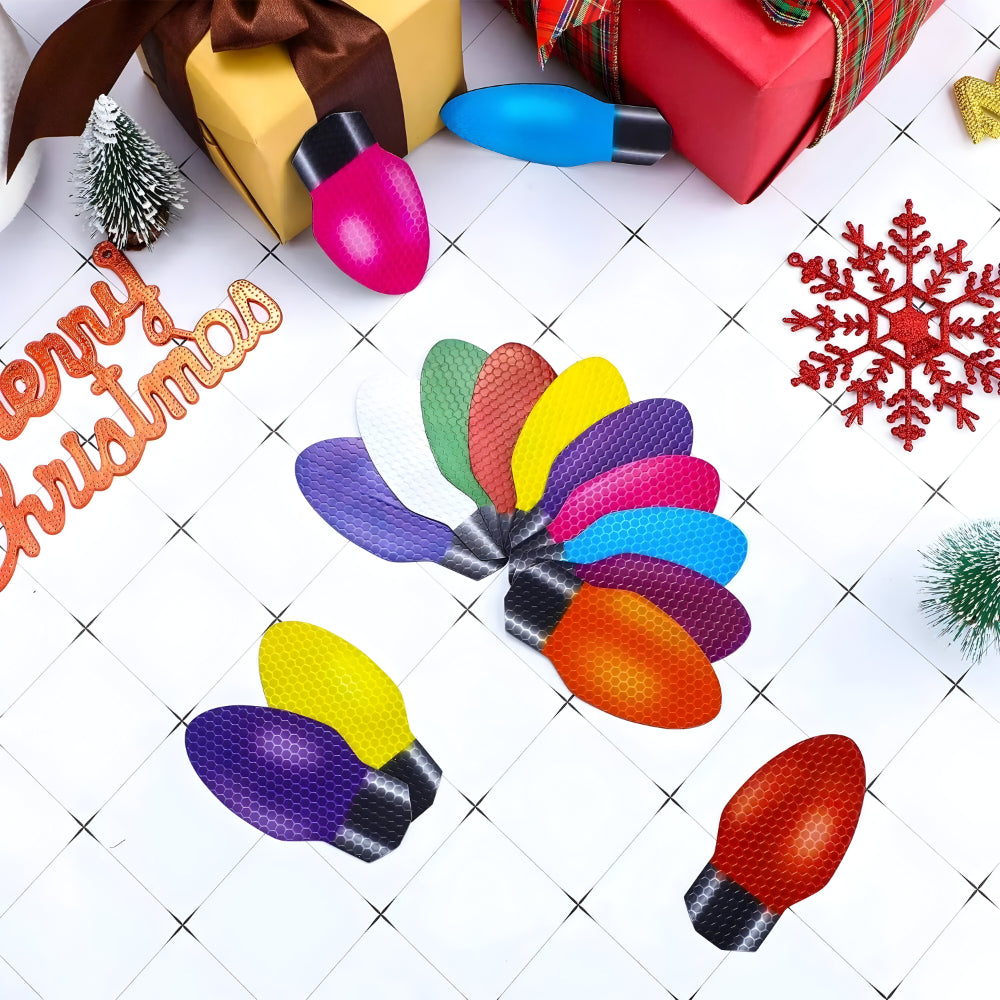 Magnetische Weihnachtsdeko Glühbirnen – Reflektierende Aufkleber