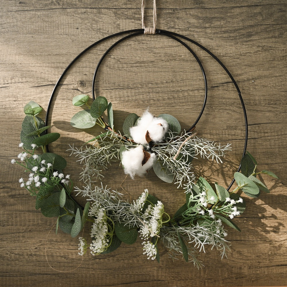 Weihnachtskranz Eukalyptus Modern – LED-kompatibel