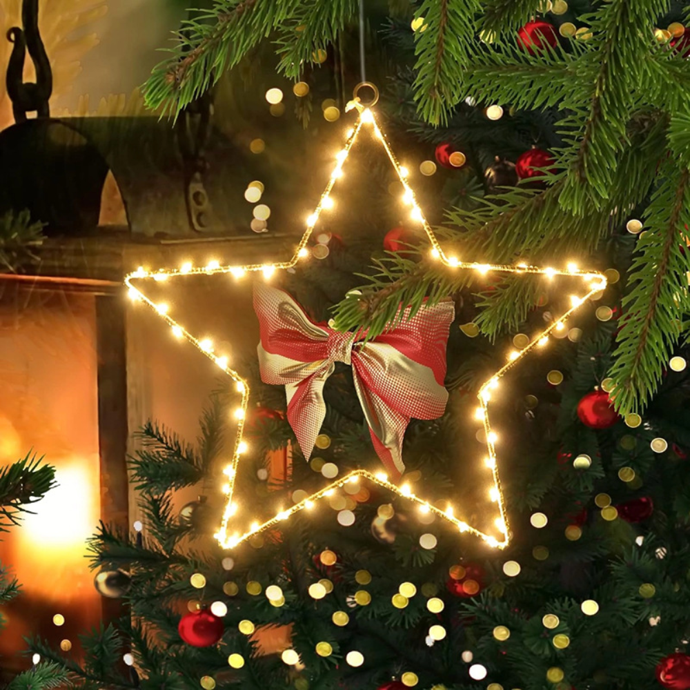 LED Stern Lichter Metall – Wand- und Fensterdeko Weihnachten