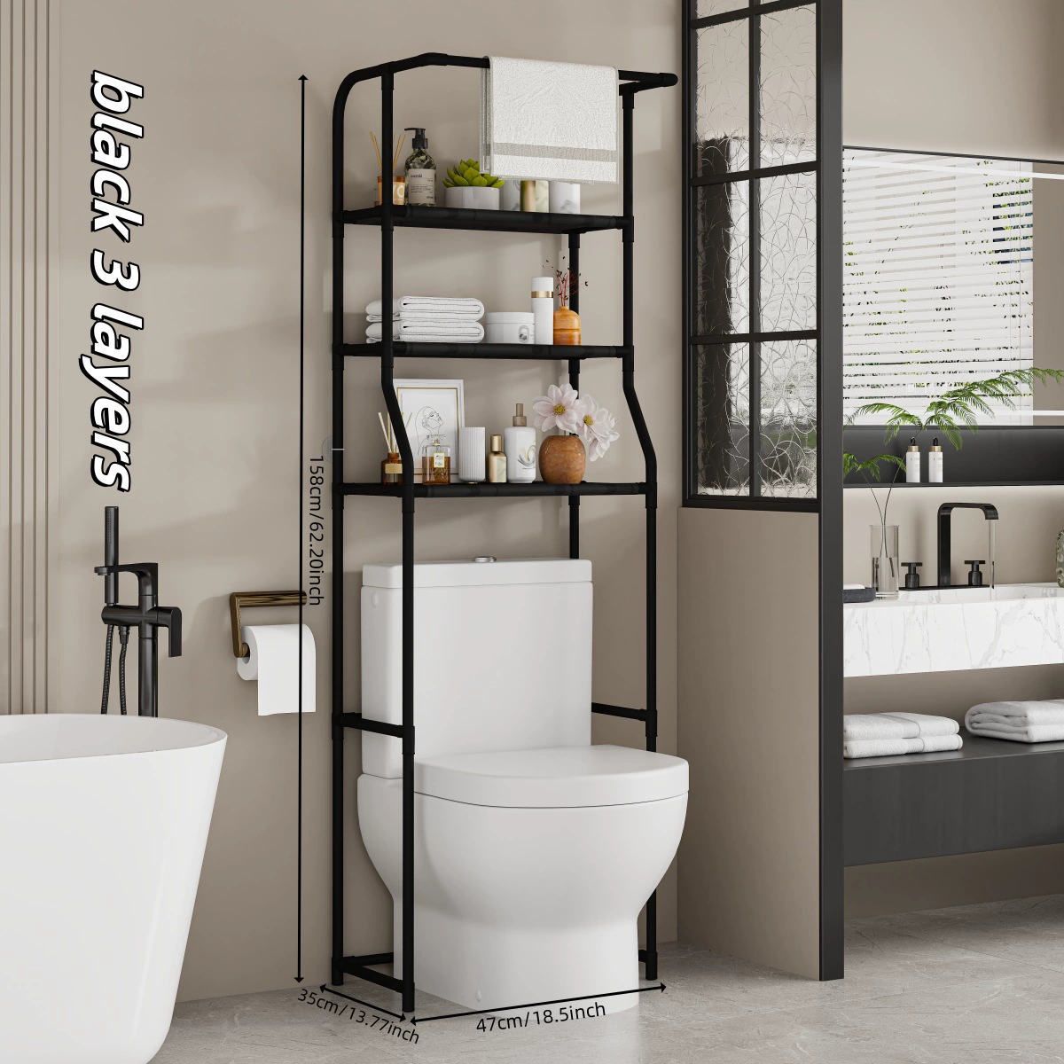 BathroomShelf Minimalistisches 3-Stufiges Badezimmerregal