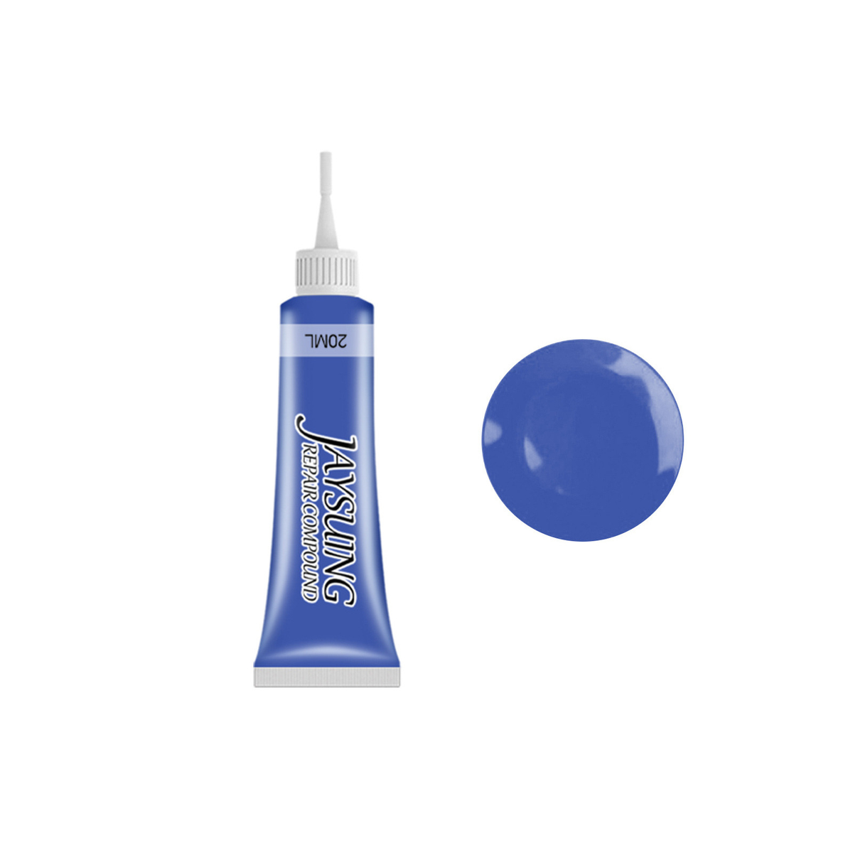 LeatherGel Farbe Blau Tube und Farbmuster
