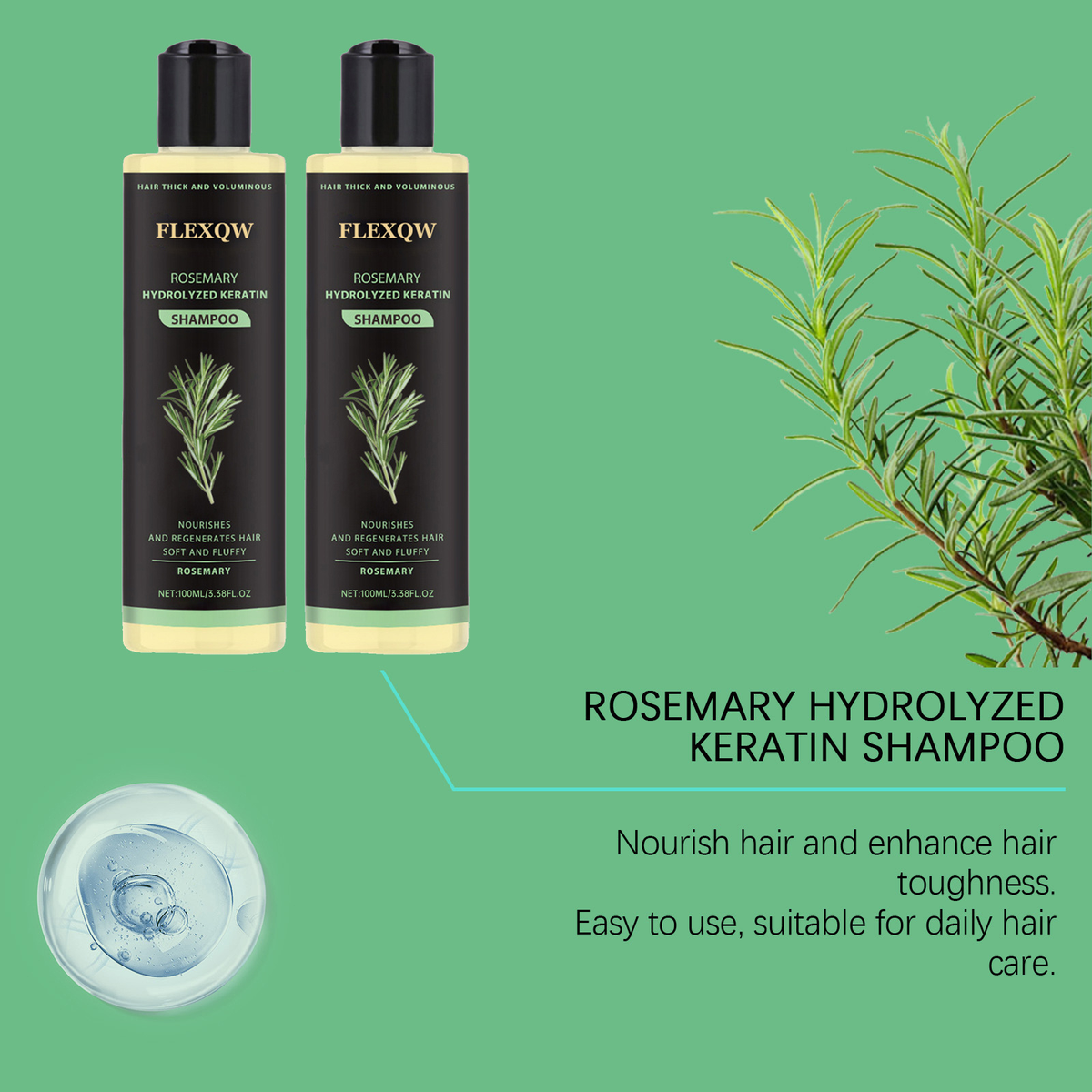 GlowShampoo Flasche Nahaufnahme