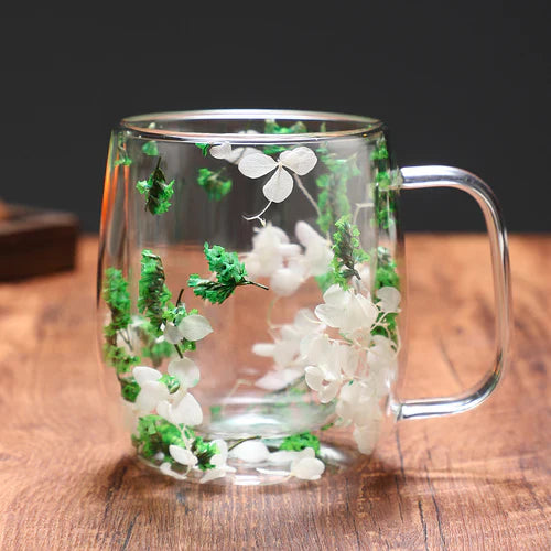 CrystalMug Doppelwandiges Glas, Isolierender Kaffeebecher
