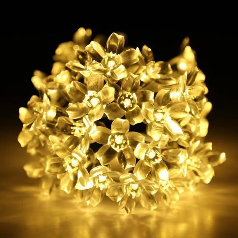 LED Stern-Lichterkette – Flexibler Silberdraht, Warmweiß
