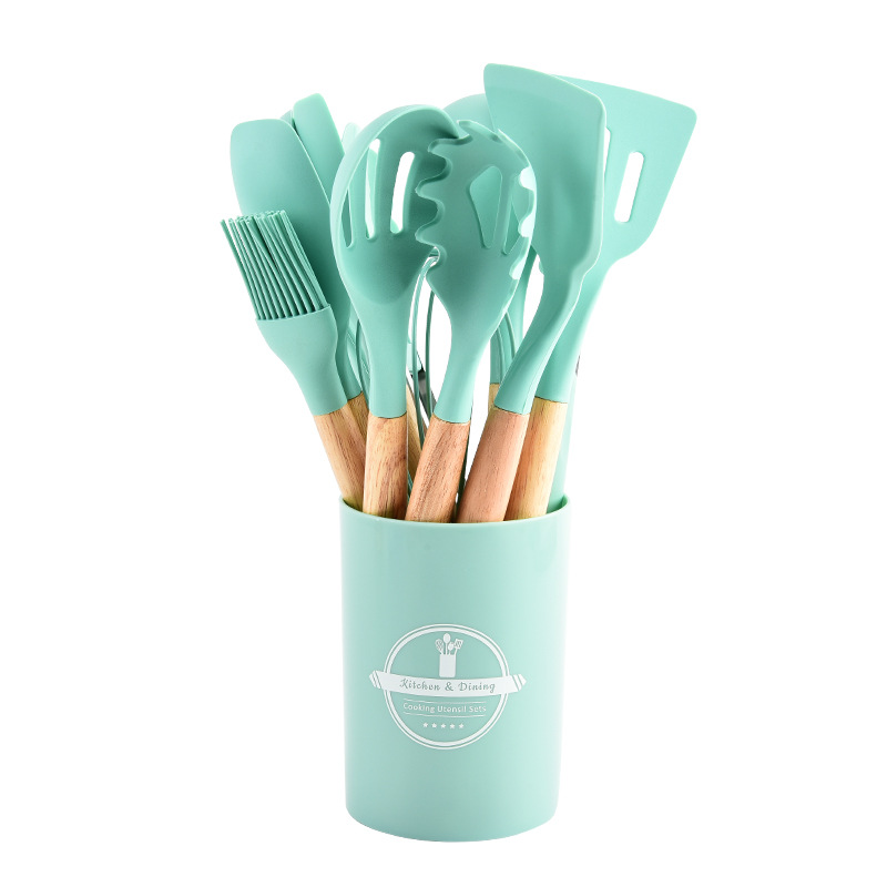 KitchenCollection Küchenutensilien-Set in Mintgrün mit Aufbewahrungsbehälter