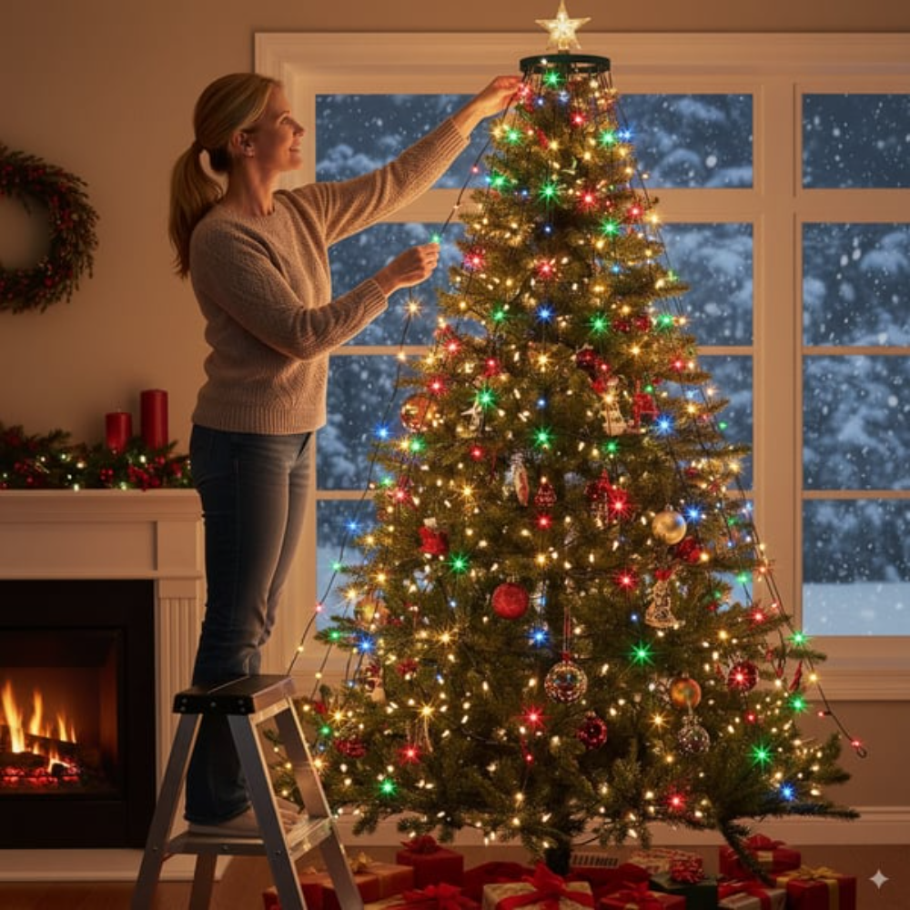 WaterfallLight – LED Wasserfall-Lichterkette für den Weihnachtsbaum
