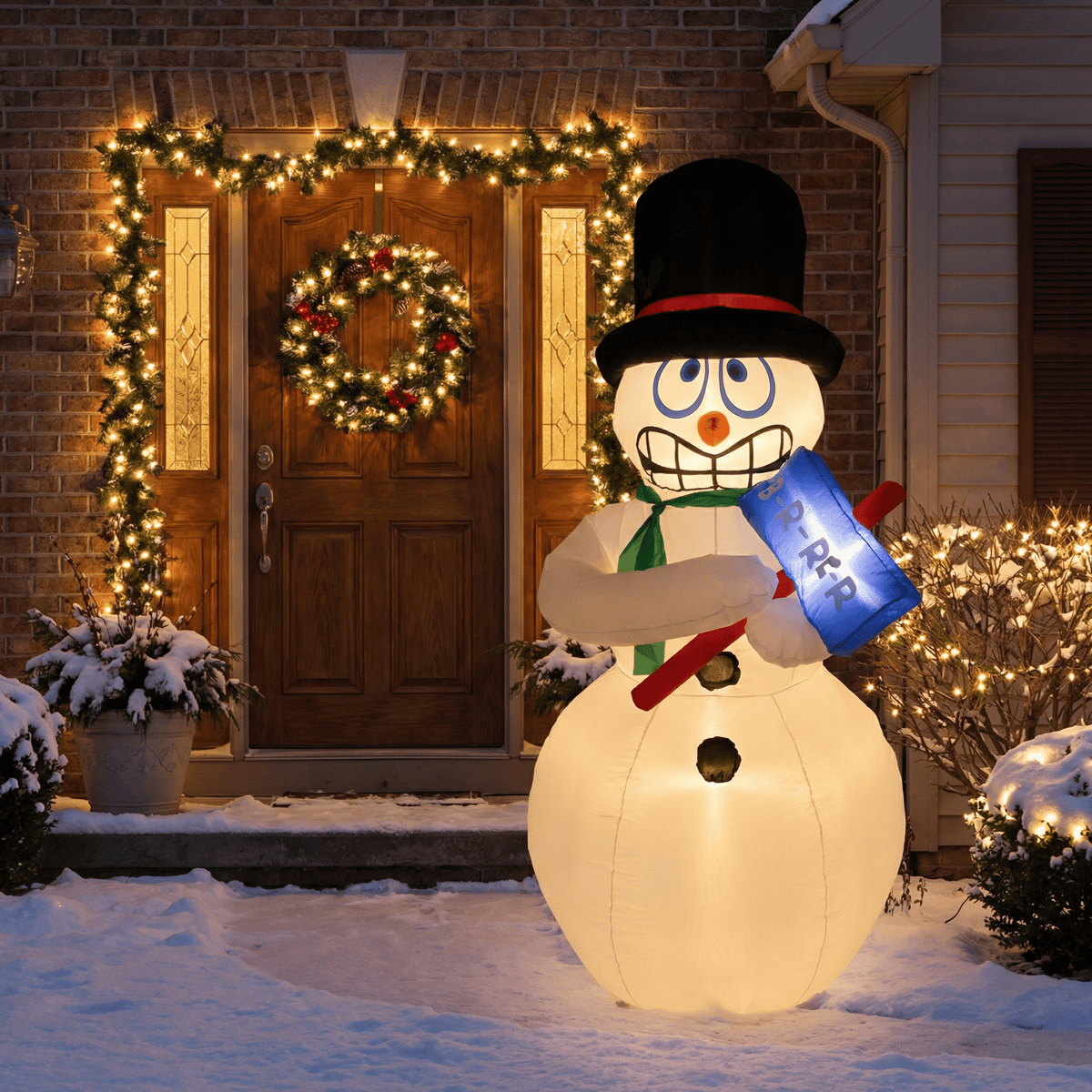 Aufblasbarer LED-Schneemann – Weihnachtsdeko Outdoor 175 cm