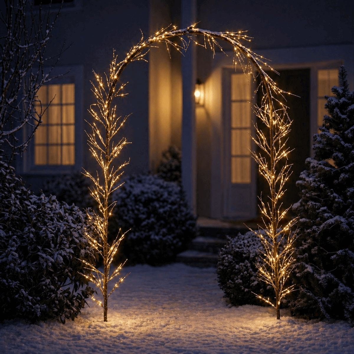 LED-Bogen "Eingang ins Weihnachtsland" – Weihnachtsdeko 230 cm