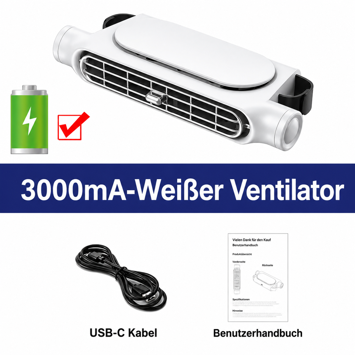 Mini-Luftkühler USB-Ventilator starker Luftstrom