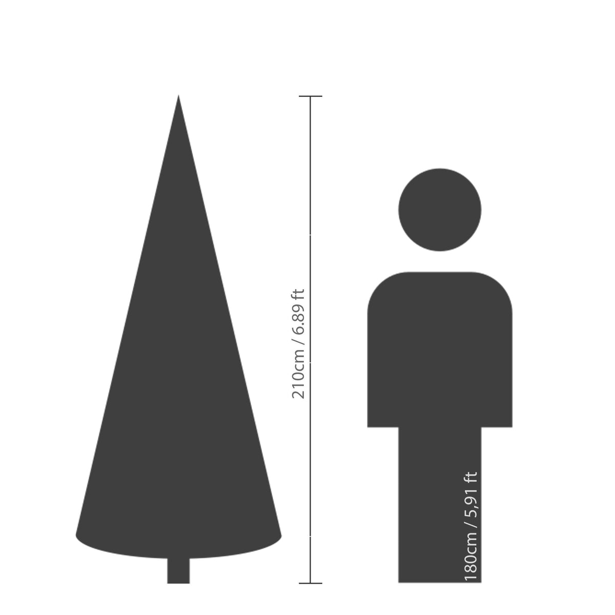 Premium Tanne "Grandis Fir" verschneit ohne Beleuchtung – 210 cm