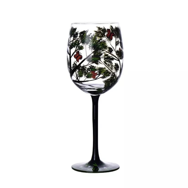 SeasonsGlass Handbemaltes Weinglas Vier Jahreszeiten