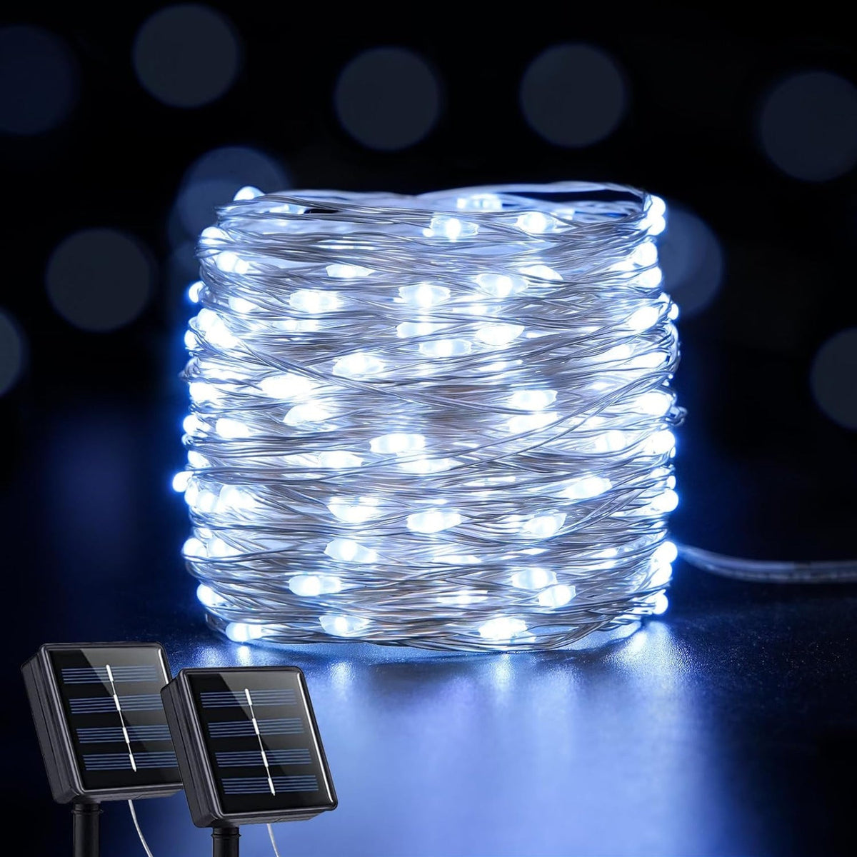 Solar Lichterkette Außen Wasserdicht – LED Gartenbeleuchtung mit 8 Lichtmodi