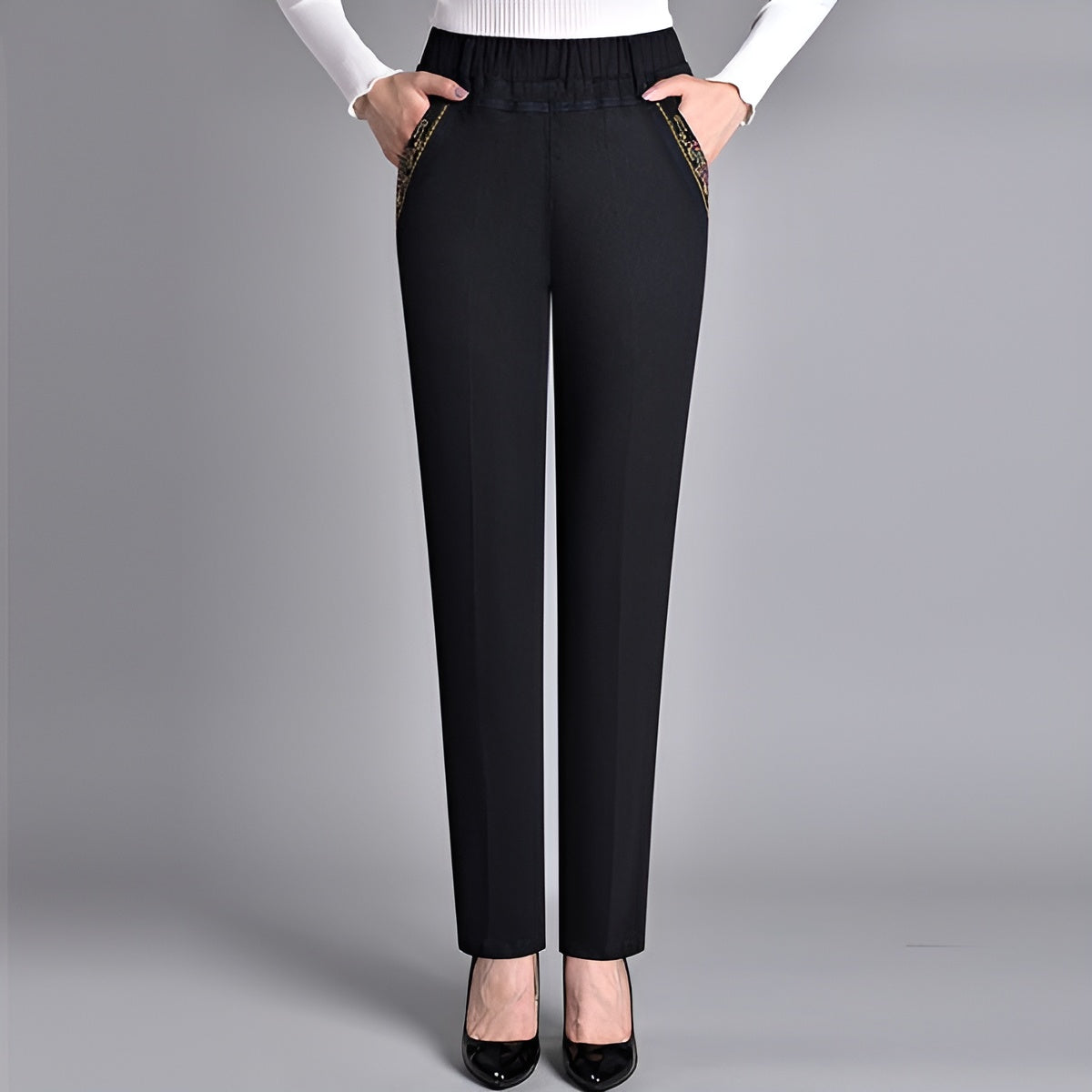CasualJeans Stretch-Jeans Mit Hoher Taille Und Geradem Bein