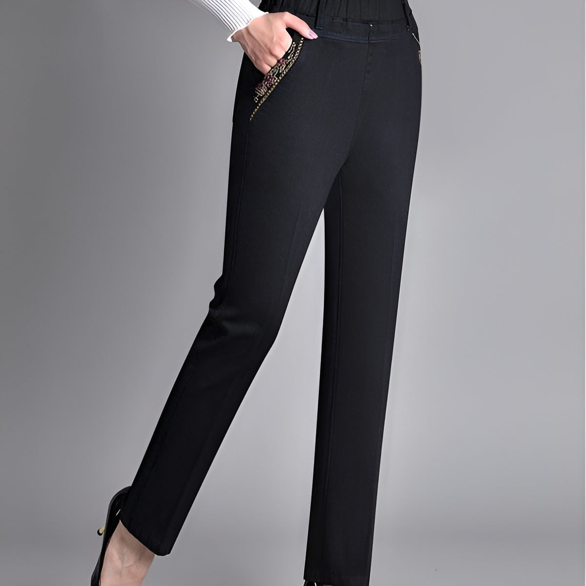 CasualJeans Stretch-Jeans Mit Hoher Taille Und Geradem Bein