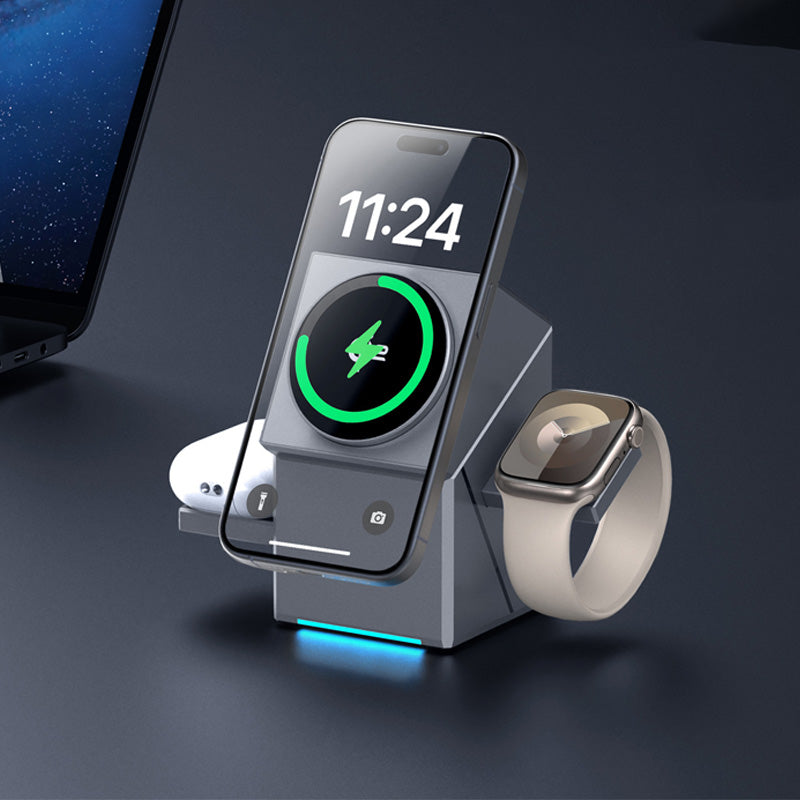 ChargingDock – 3-in-1 Magnetisches Ladedock mit Ständer