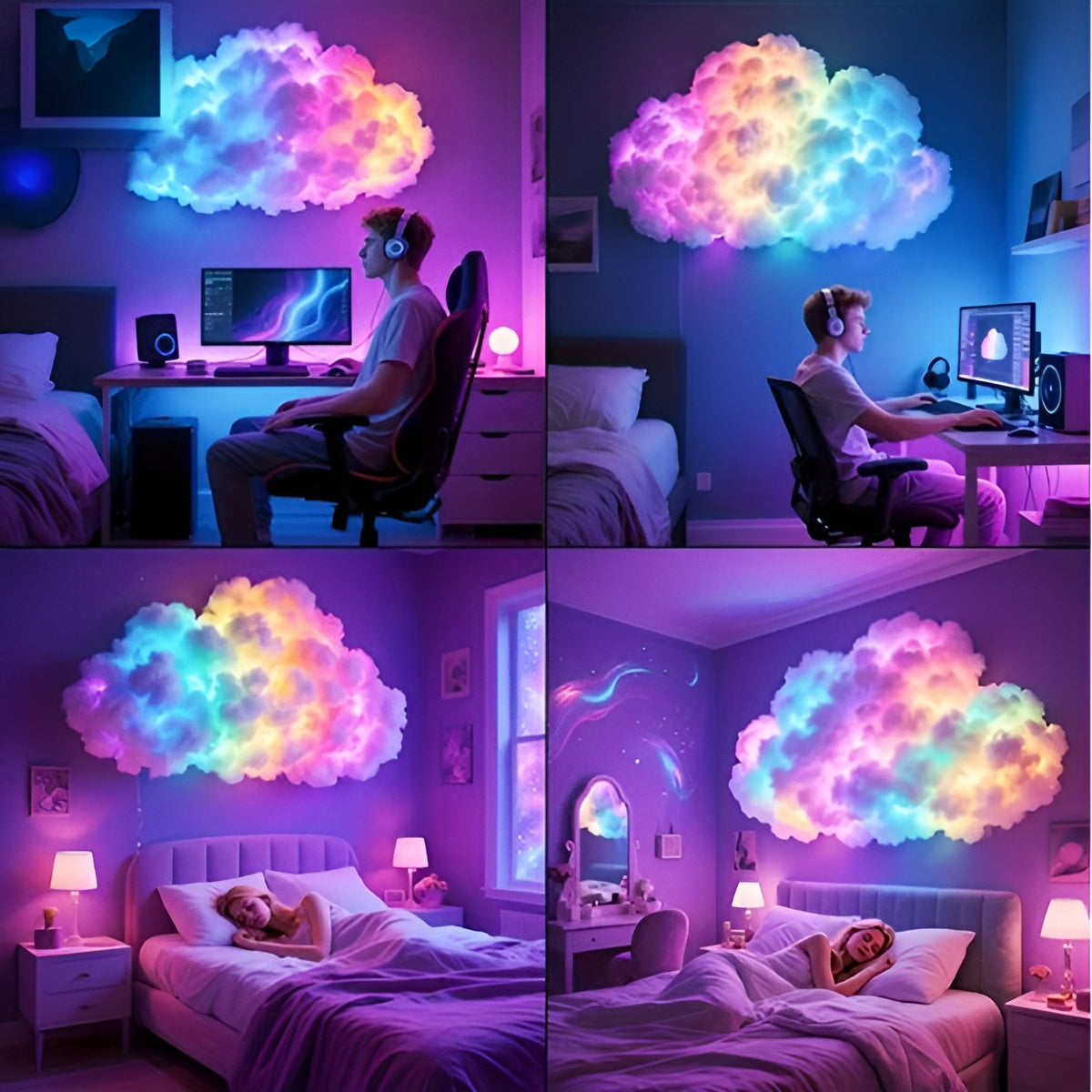 CloudLight LED-Lichterkette Mehrfarbig, Ambiente-Beleuchtung USB