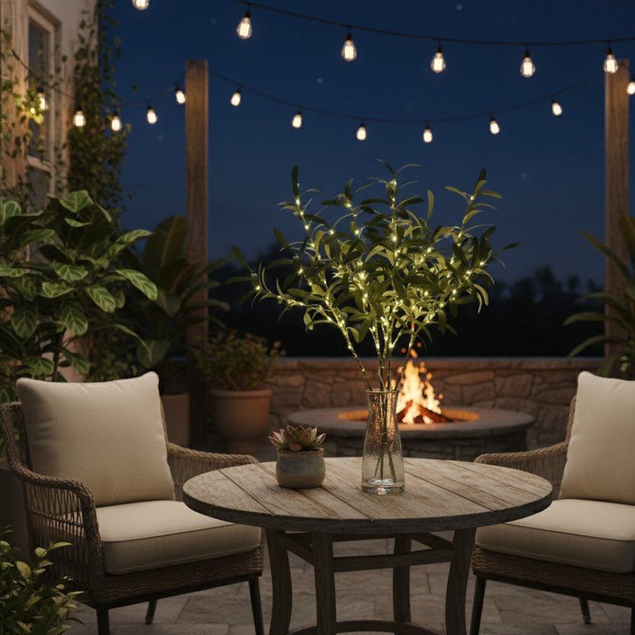 LeafDecor – Beleuchtete Künstliche Blattdekoration, 2er Set
