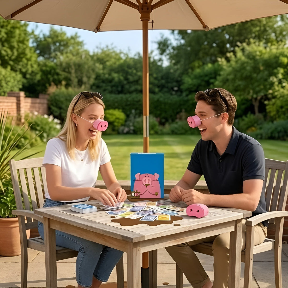 SnortBurst Partyspiel Mit Quietschenden Schweinenasen