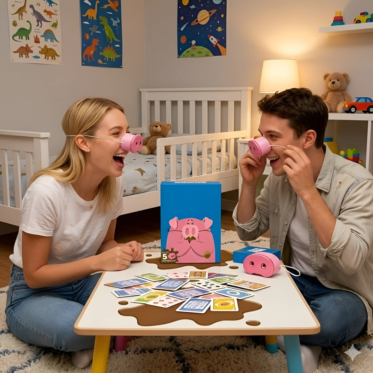SnortBurst Partyspiel Mit Quietschenden Schweinenasen